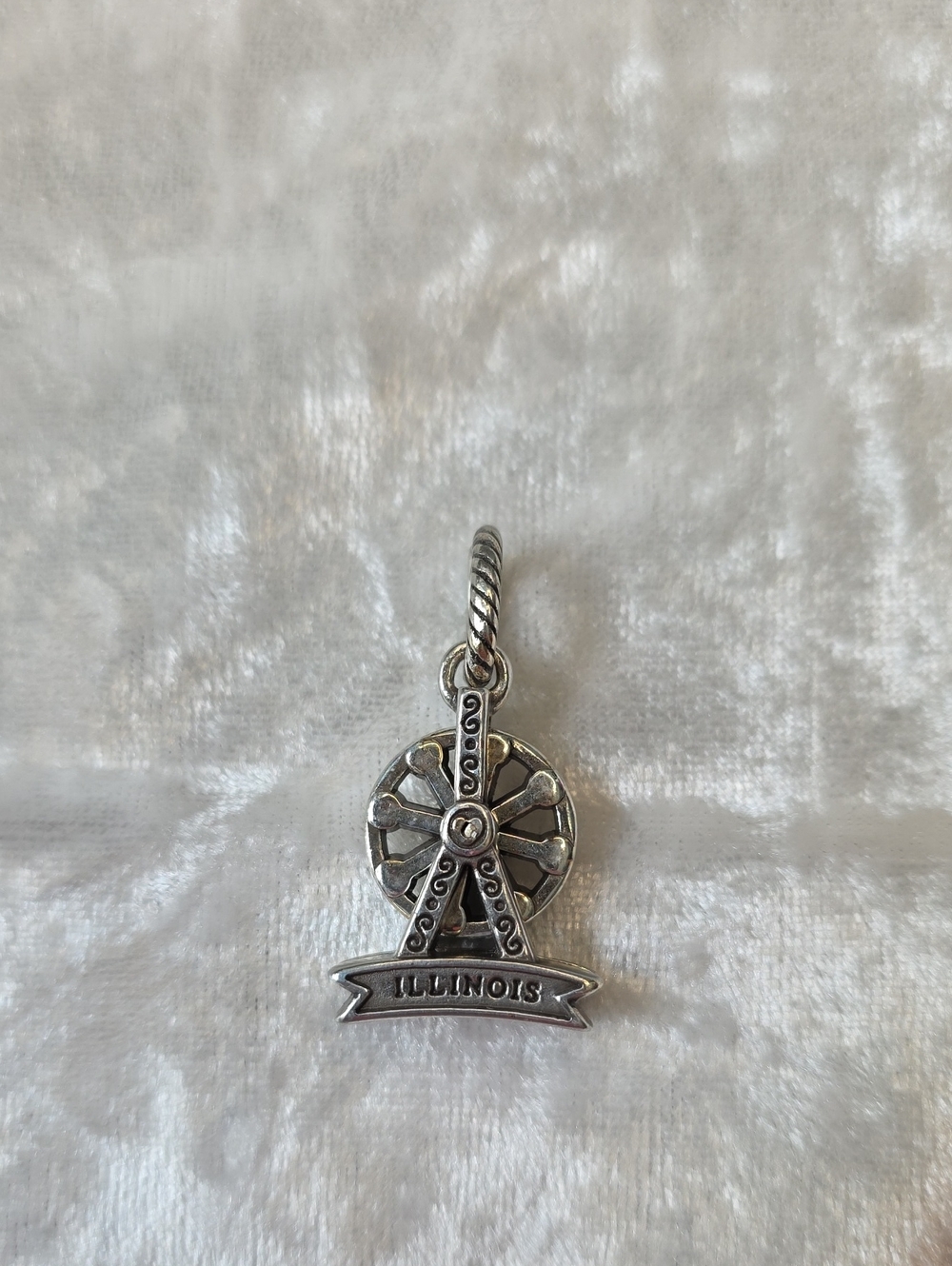 Brighton Illinois Ferris Wheel Silver Whimsy Charm